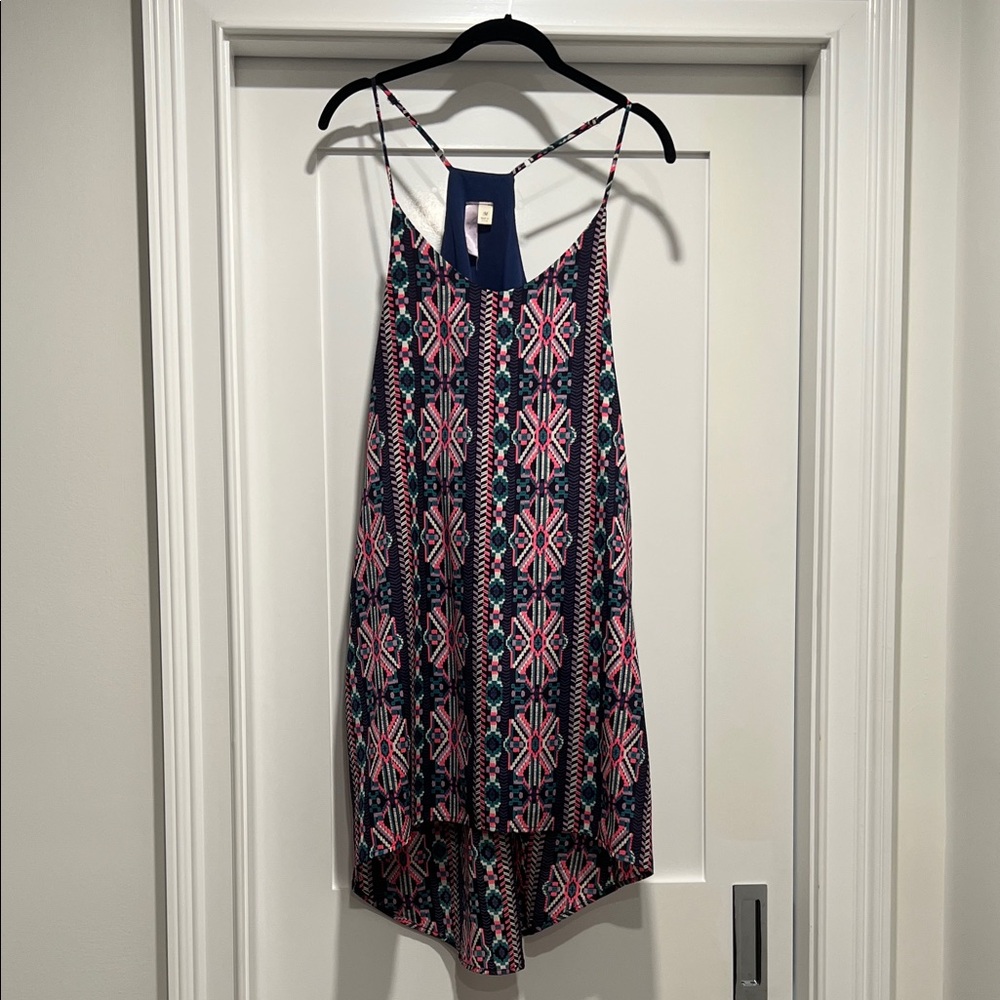 Geometric Low/High Mini Dress